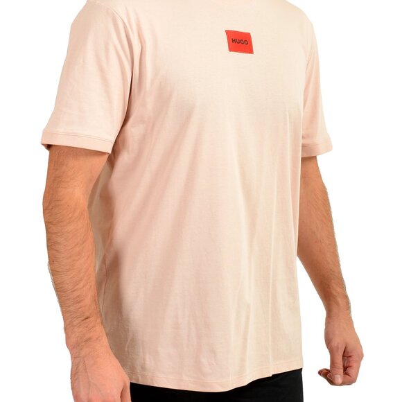 Hugo Boss Men's Diragolino212 Pastel Pink Logo Short Sleeve T-Shirt US XL IT 54 - Picture 2 of 6